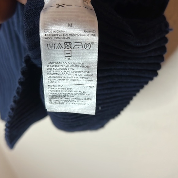 GAP Rib Cozy Tunic, Navy, M - Picture 8 of 10